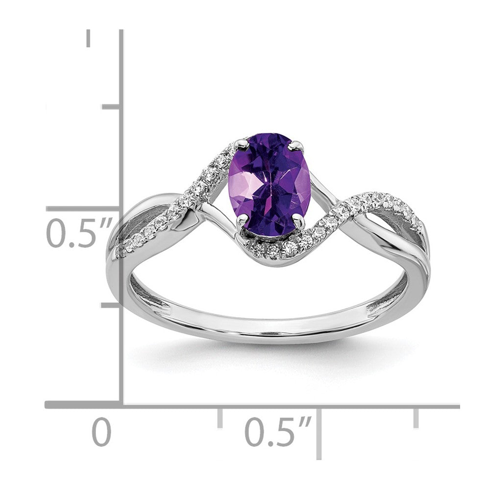 Oval Gemstone and Diamond Twist Rings