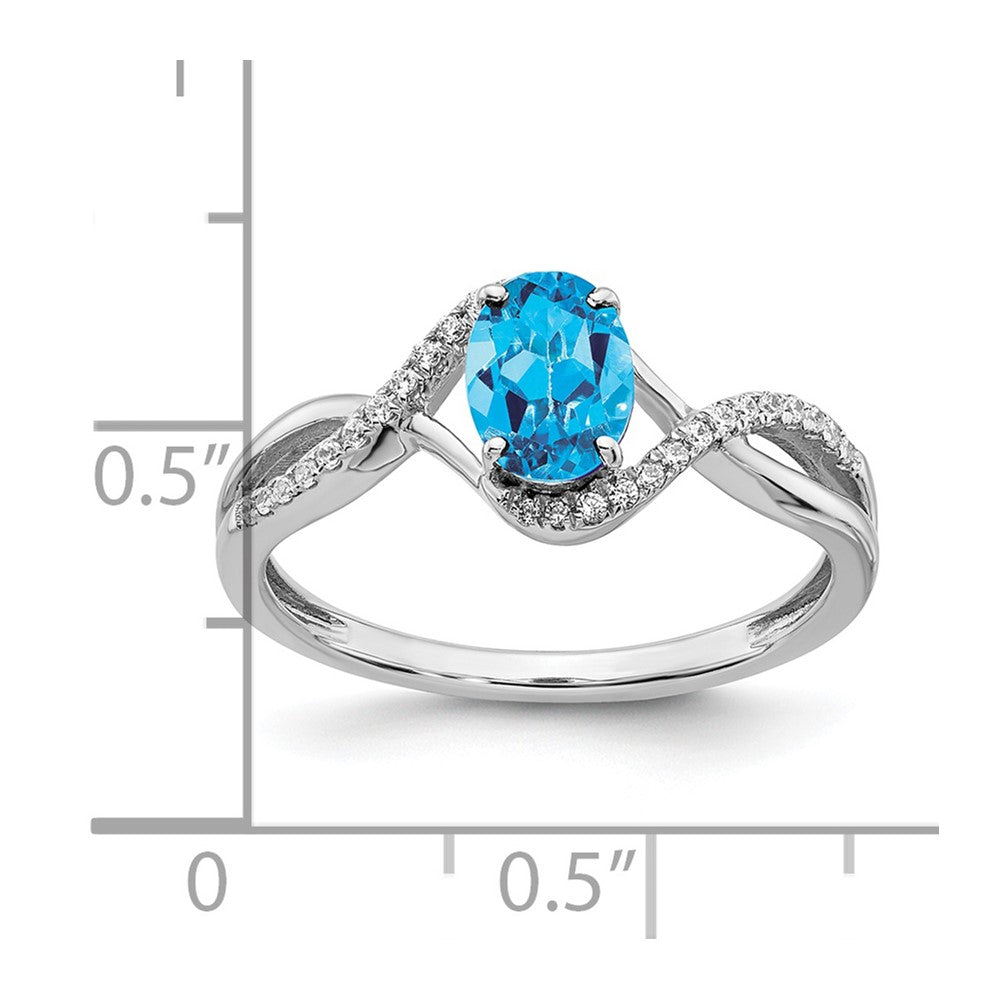 Oval Gemstone and Diamond Twist Rings