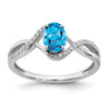 Oval Gemstone and Diamond Twist Rings