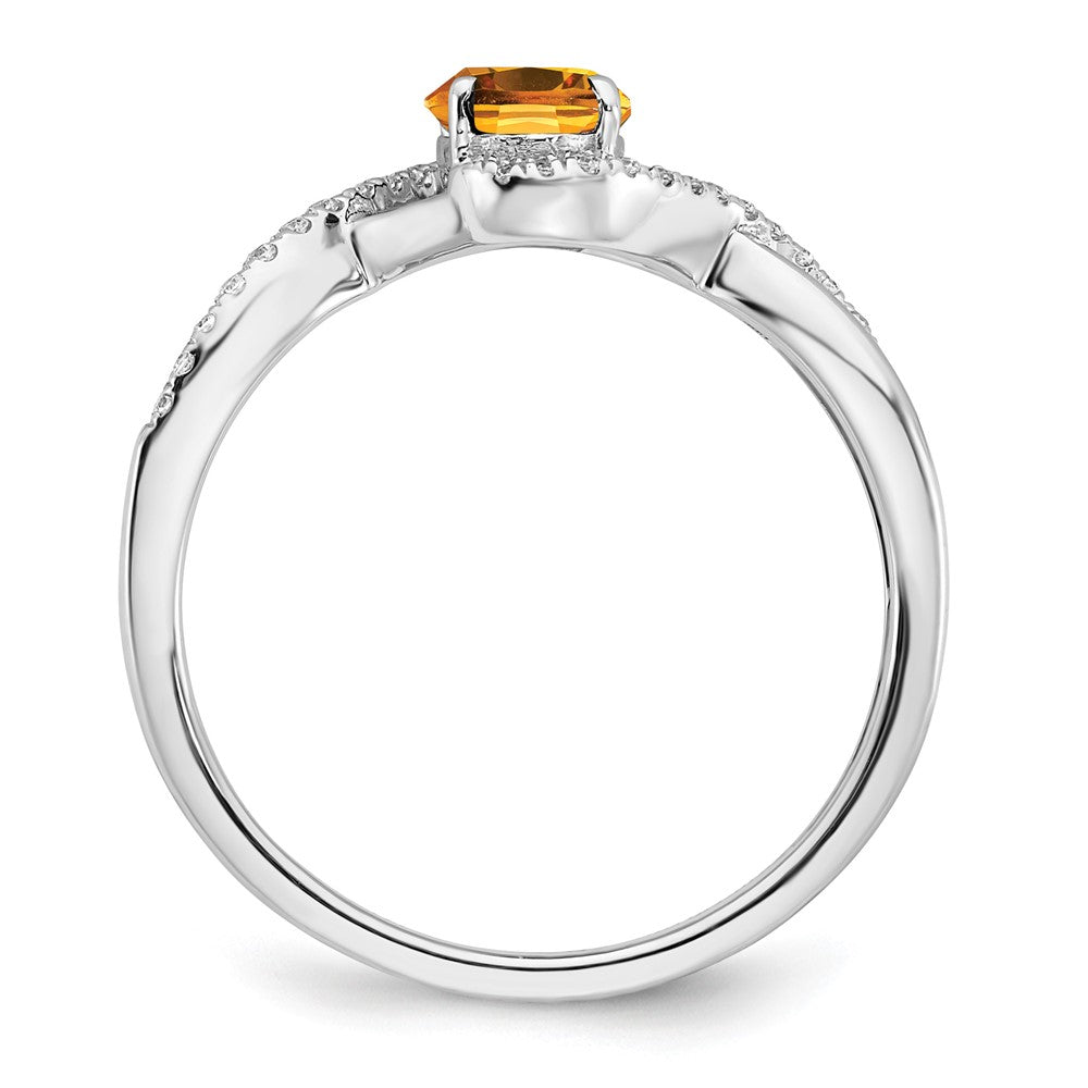 Oval Gemstone and Diamond Twist Rings