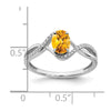 Oval Gemstone and Diamond Twist Rings