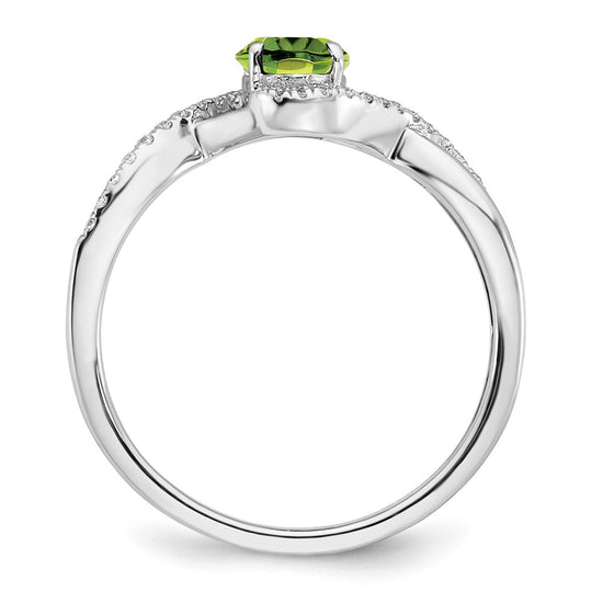 Oval Gemstone and Diamond Twist Rings