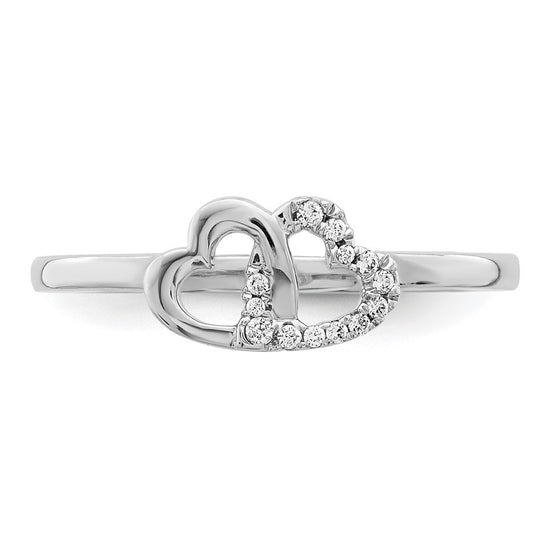 Diamond Double Heart Rings