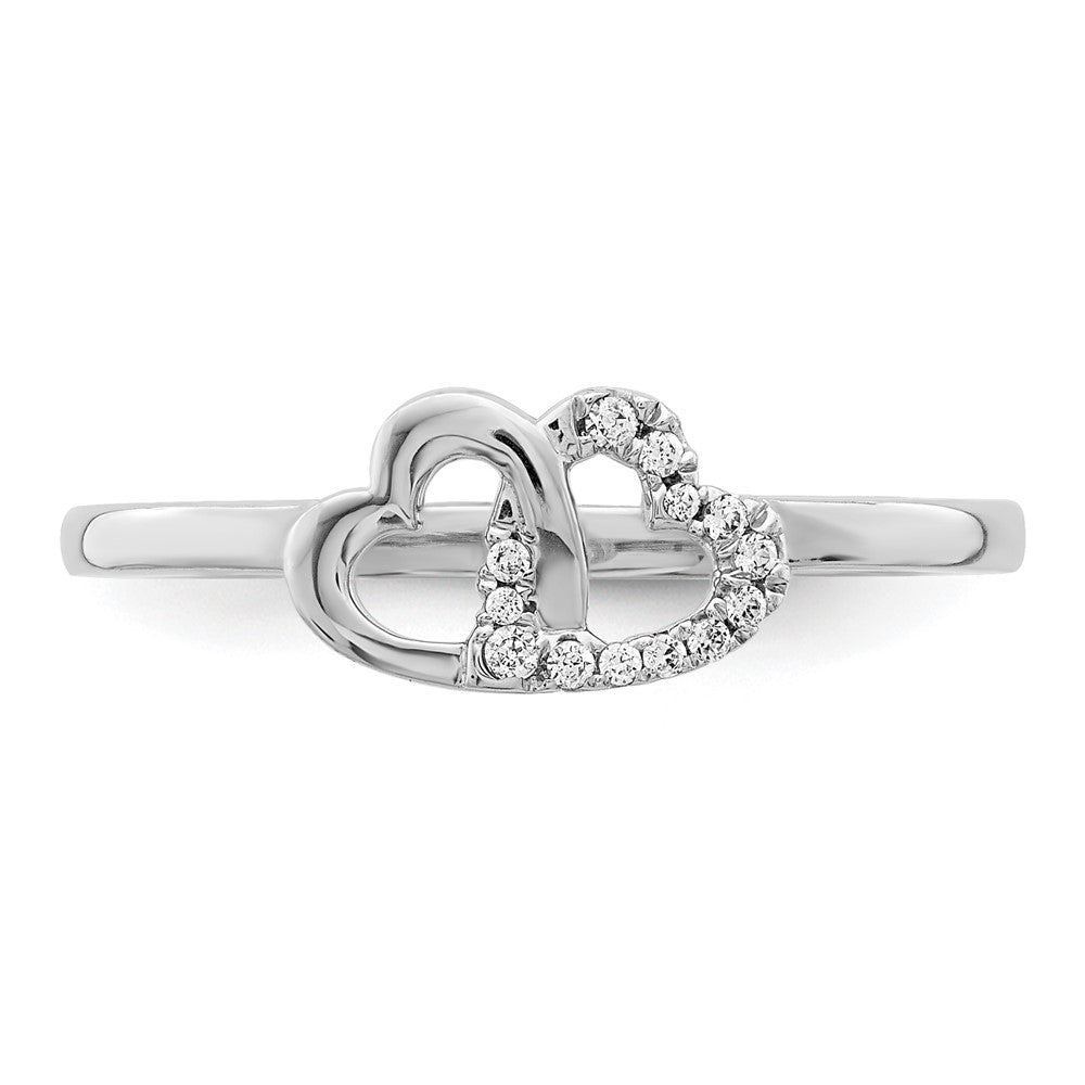Diamond Double Heart Rings