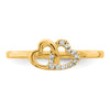 Diamond Double Heart Rings