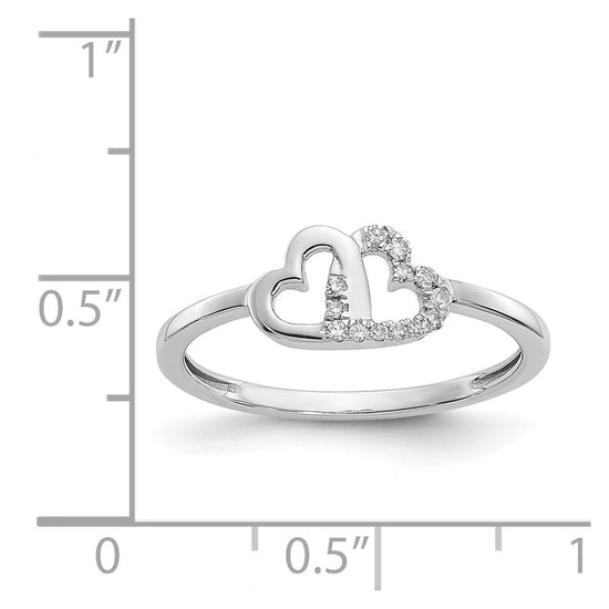 Diamond Double Heart Rings