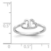 Diamond Double Heart Rings