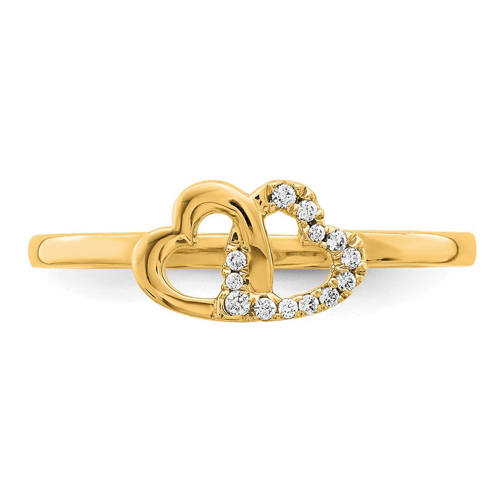 Diamond Double Heart Rings