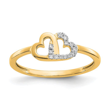 Diamond Double Heart Rings