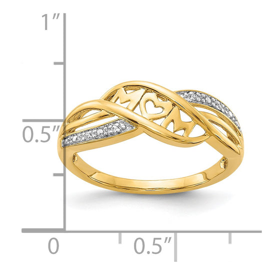 Gold Polished Mom Rings