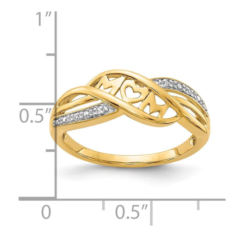 Gold Polished Mom Rings