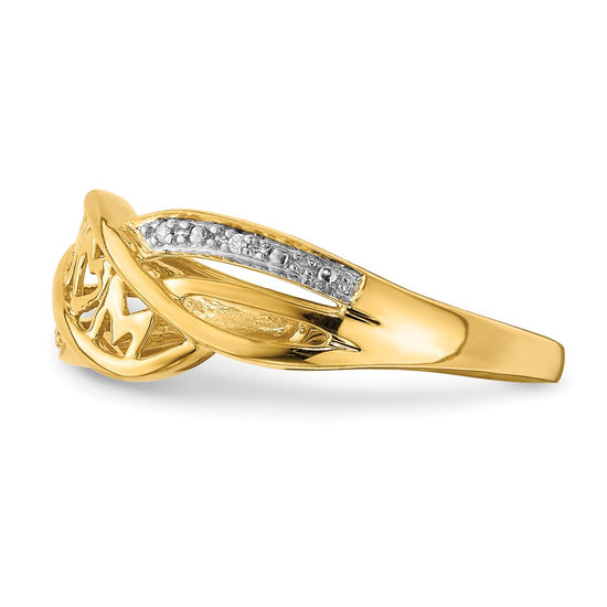 Gold Polished Mom Rings