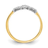 14k and White Rhodium Diamond MOM Ring