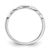 14k White Gold Criss-Cross 1/15 carat Diamond Complete Wedding Band