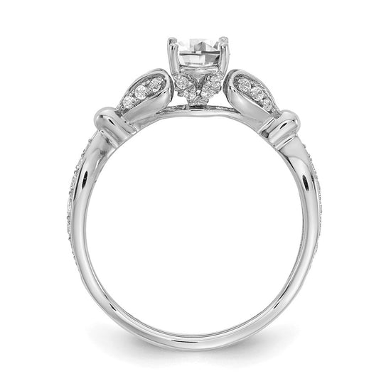14k White Gold Lab Grown VS/SI+ G+ Dia Semi-mount Engagement Ring