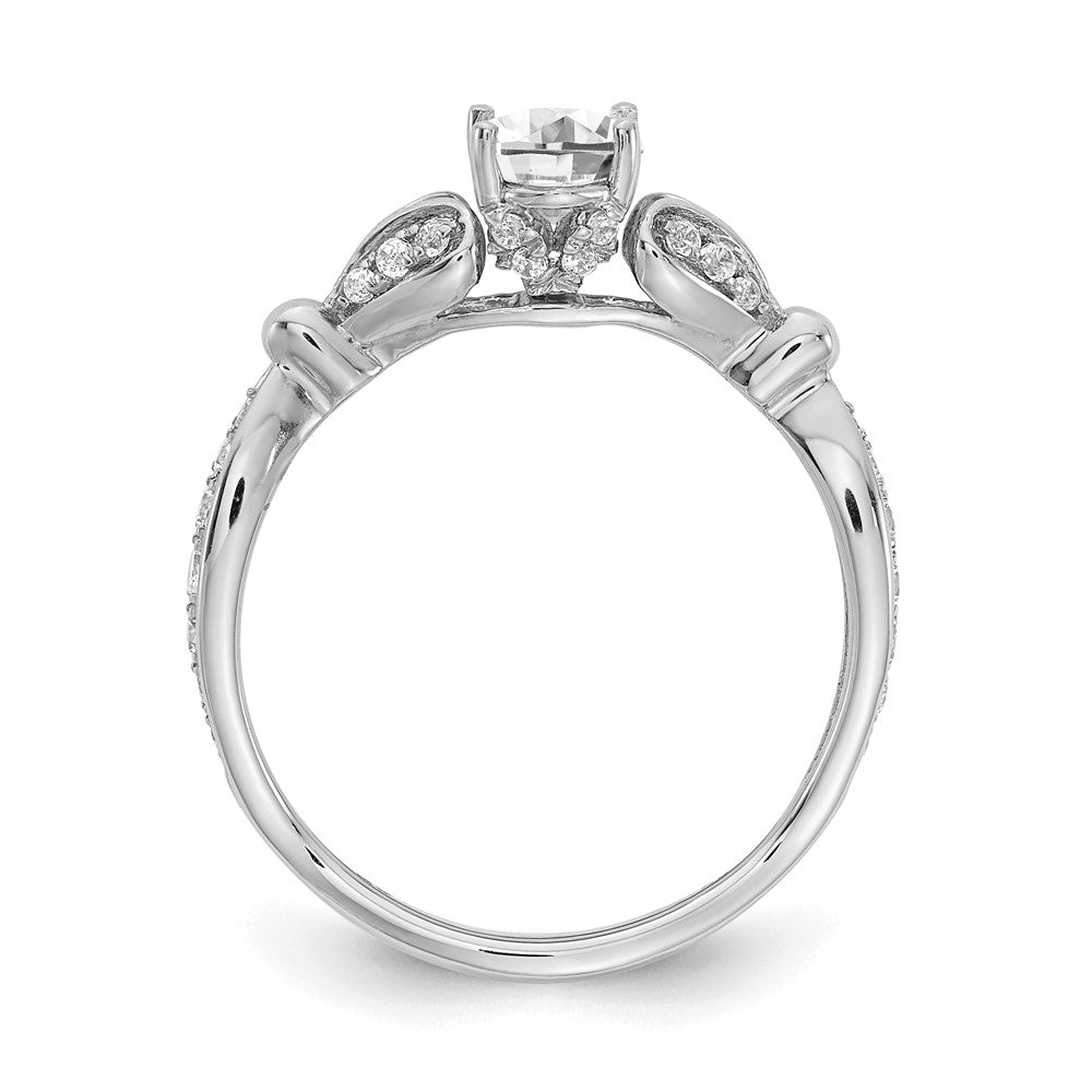 14k White Gold Lab Grown VS/SI+ G+ Dia Semi-mount Engagement Ring