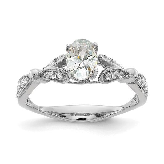 14k White Gold Lab Grown VS/SI+ G+ Dia Semi-mount Engagement Ring