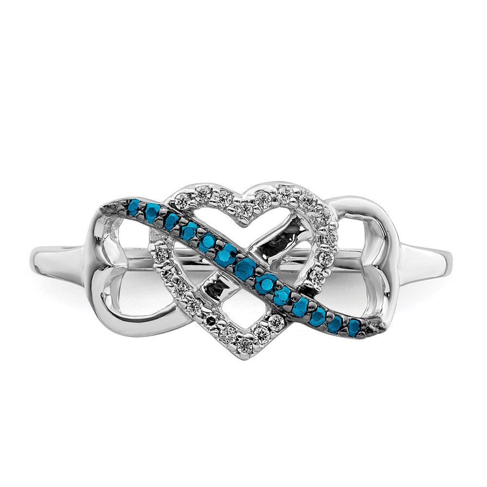 Gold Diamond Infinity Heart Rings