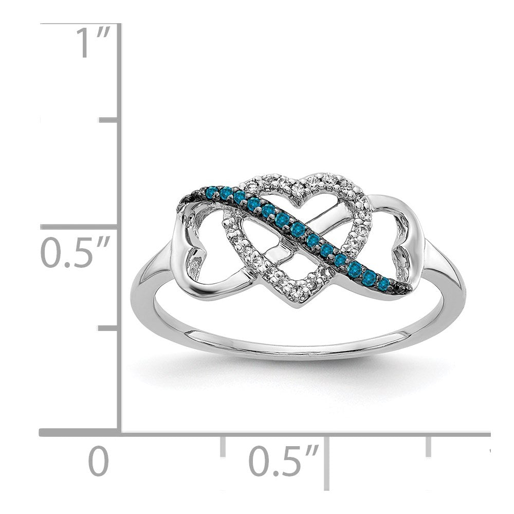 Gold Diamond Infinity Heart Rings