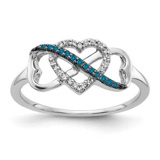Gold Diamond Infinity Heart Rings