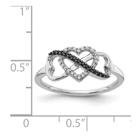 Gold Diamond Infinity Heart Rings