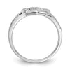 14k White Gold 1/8 carat Diamond Heart Ring
