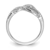 14k White Gold 1/4 carat Diamond Celtic Knot/Infinity Ring