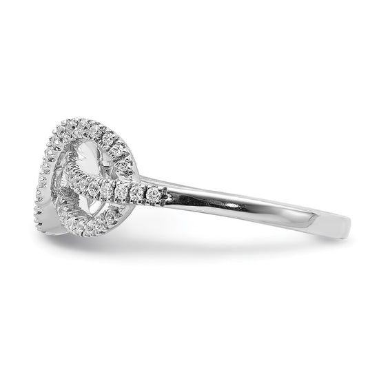 14k White Gold 1/4 carat Diamond Celtic Knot/Infinity Ring