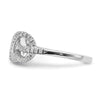 14k White Gold 1/4 carat Diamond Celtic Knot/Infinity Ring