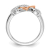Diamond Heart Infinity Symbol Rings