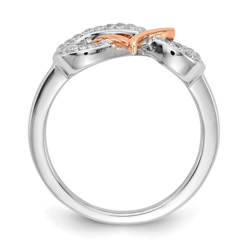 Diamond Heart Infinity Symbol Rings