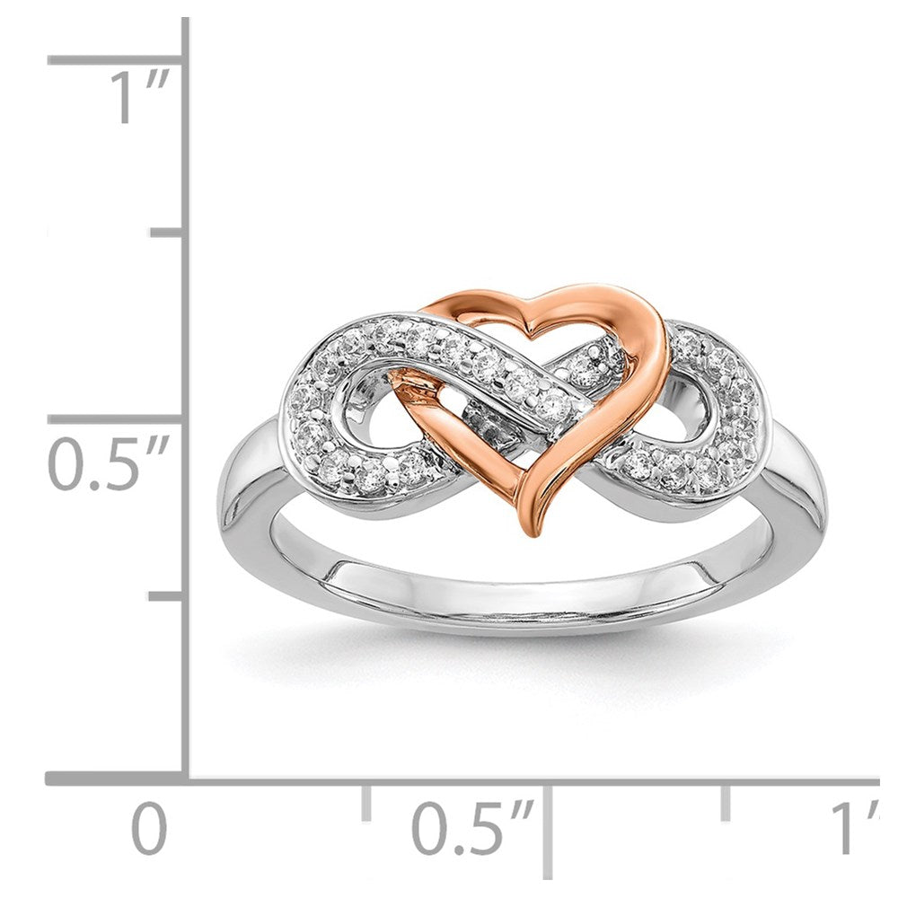 Diamond Heart Infinity Symbol Rings