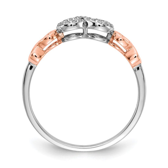 Gold Polished Diamond Infinity Rings