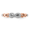 Gold Polished Diamond Infinity Rings