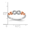 Gold Polished Diamond Infinity Rings