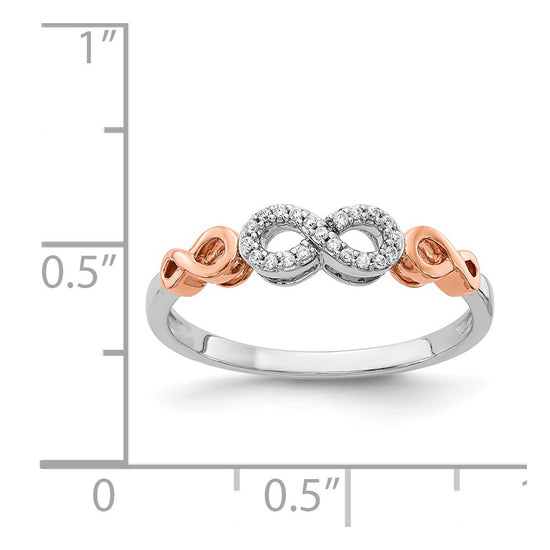 Gold Polished Diamond Infinity Rings