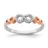 Gold Polished Diamond Infinity Rings