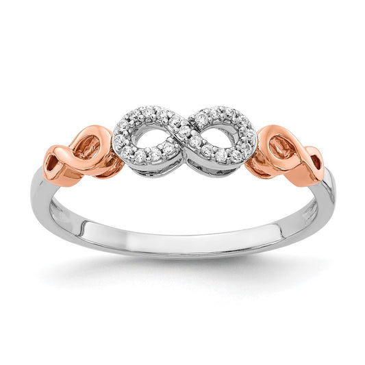 Gold Polished Diamond Infinity Rings