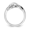 Gold Polished Diamond Infinity Rings