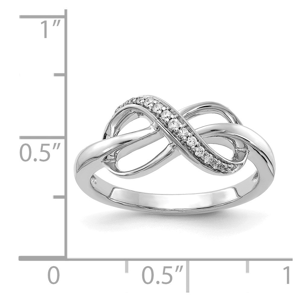 Gold Polished Diamond Infinity Rings