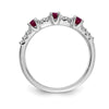 Diamond and Gemstone 3-Stone Rings