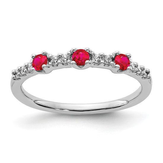 Diamond and Gemstone 3-Stone Rings