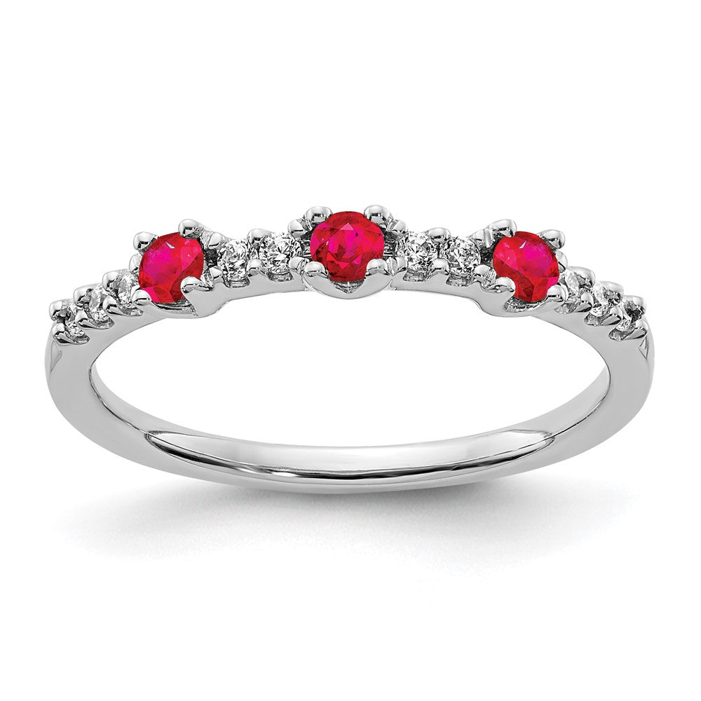 Diamond and Gemstone 3-Stone Rings