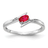 Oval Diamond Gemstone Bypass Ring