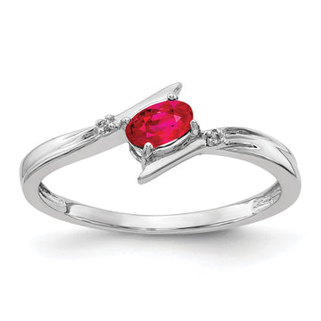 Oval Diamond Gemstone Bypass Ring
