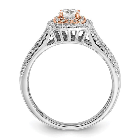 Two-Tone Eternal Promise Lab Grown Diamond Halo Complete Rings