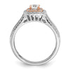Two-Tone Eternal Promise Lab Grown Diamond Halo Complete Rings