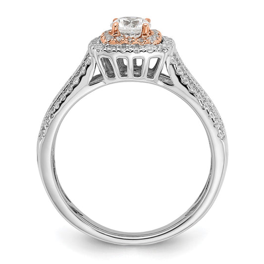 Two-Tone Eternal Promise Lab Grown Diamond Halo Complete Rings