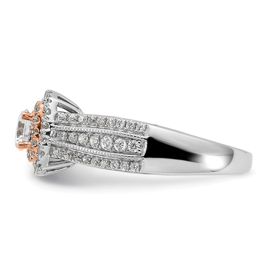 Two-Tone Eternal Promise Lab Grown Diamond Halo Complete Rings