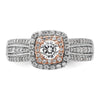 Two-Tone Eternal Promise Lab Grown Diamond Halo Complete Rings